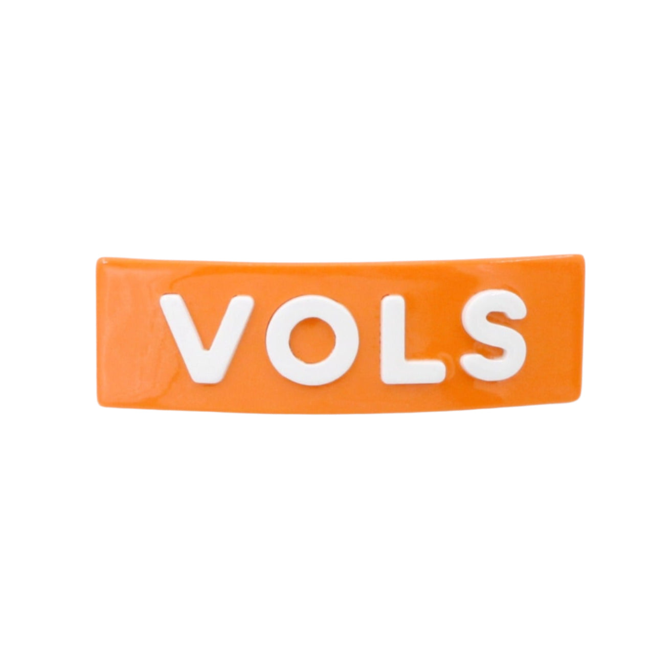 Tennessee Orange VOLS Rectangle Barrette Clip