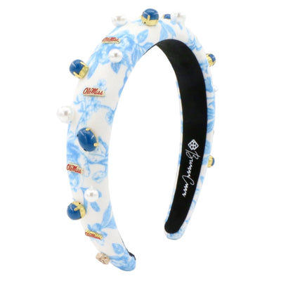 Ole Miss Floral Toile Logo Headband