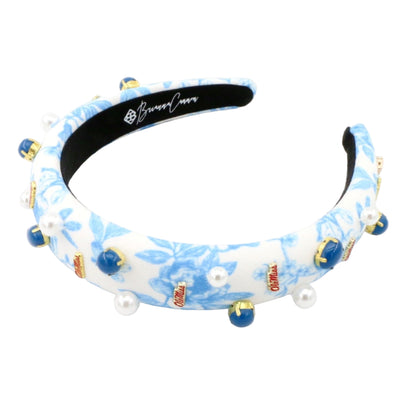 Ole Miss Floral Toile Logo Headband