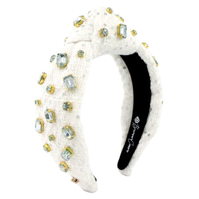 White Tweed Let It Snow Headband