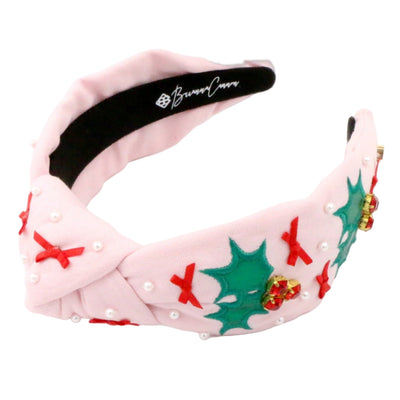 Pink and Red Holly Headband