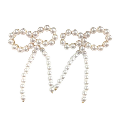 Pearl Bow Earrings
