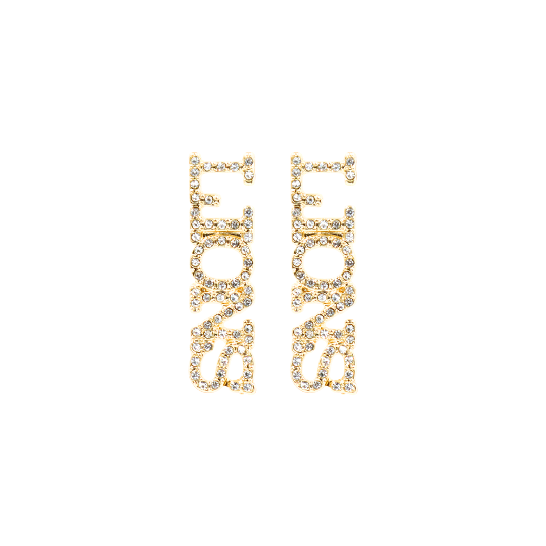 LIONS Pavé Rhinestone Stud Earrings