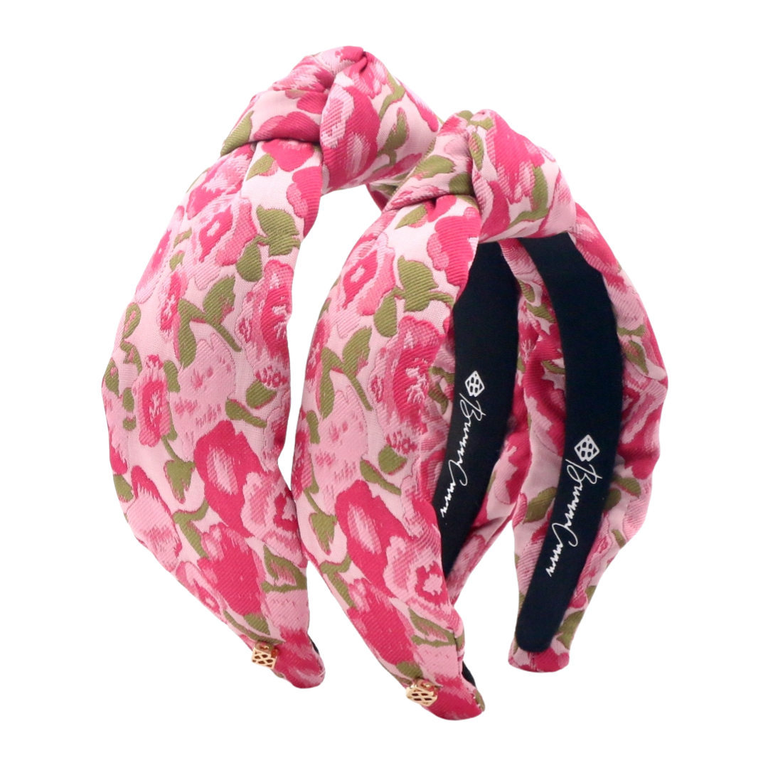 Child Size Pink Floral Brocade Headband