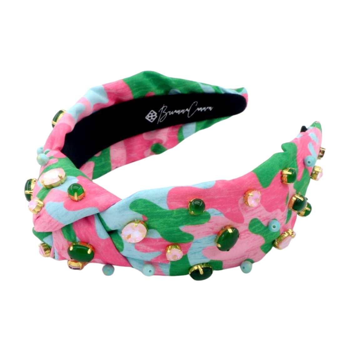 Adult Size Pretty Country Pink, Green & Blue Headband