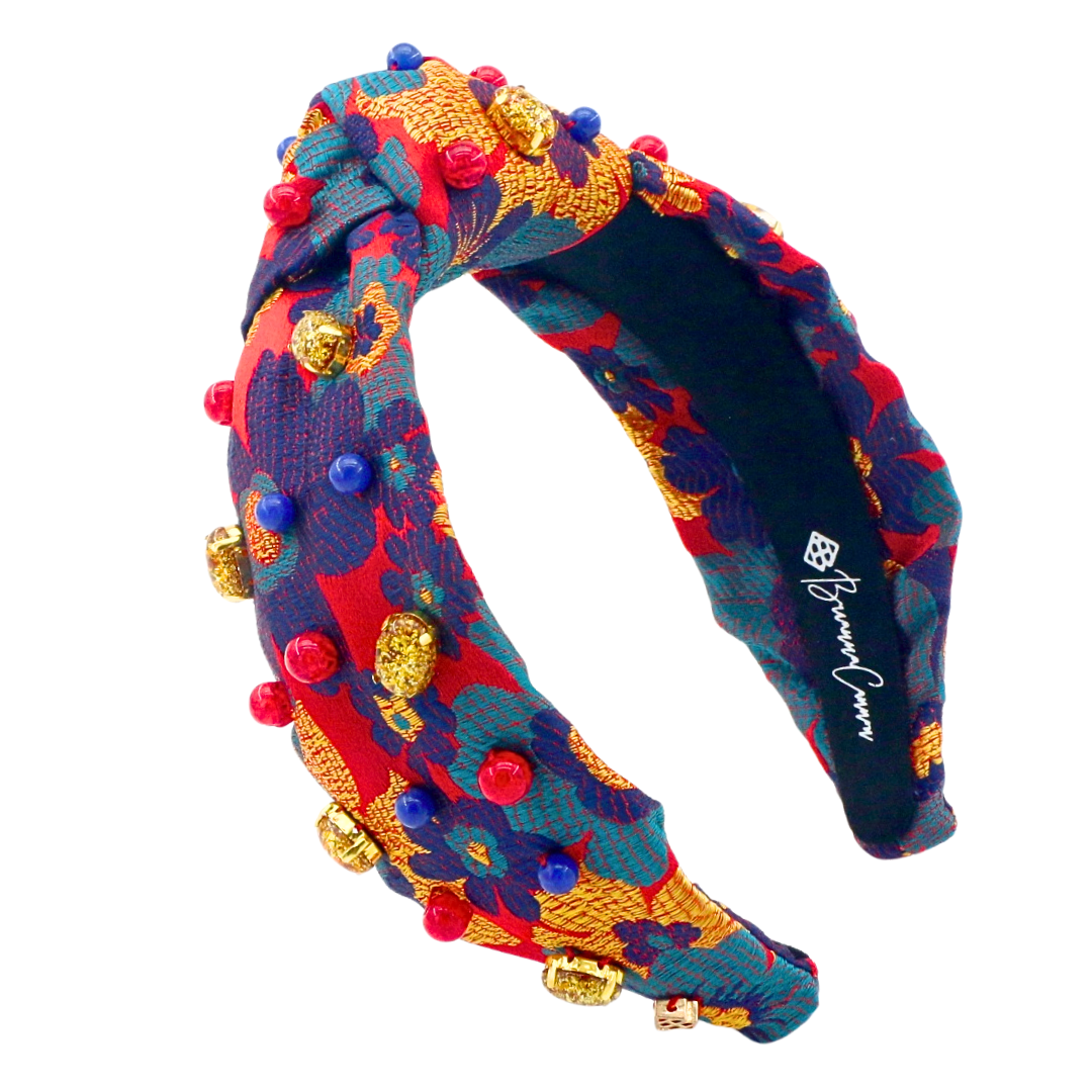 Adult Size Red & Blue Primary Floral Headband