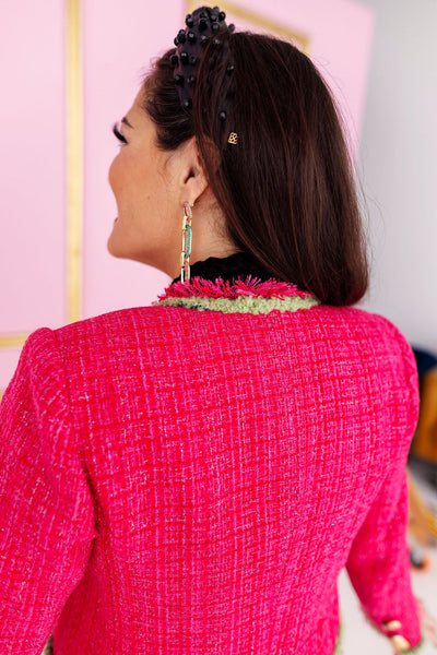 Pink & Green Tweed Blazer