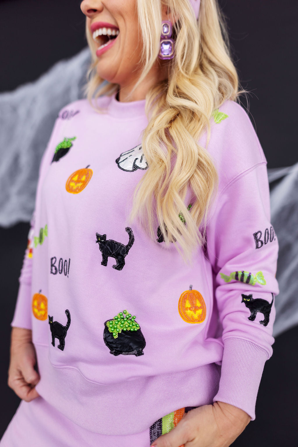 Lavender Spooky Season Sweatshirt