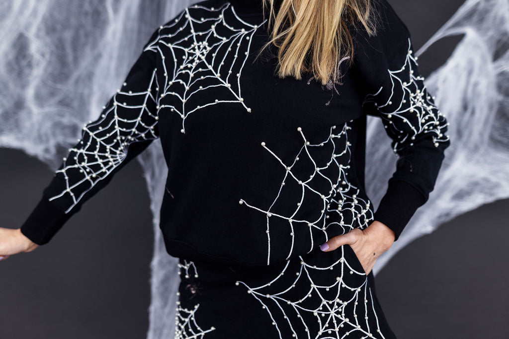 Pearl Webs Spider Sweatshirt