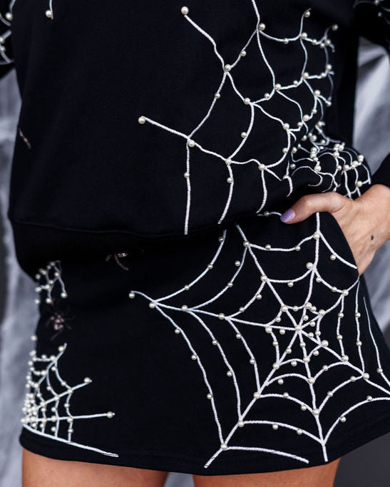Pearl Webs Spider Skirt/Skort