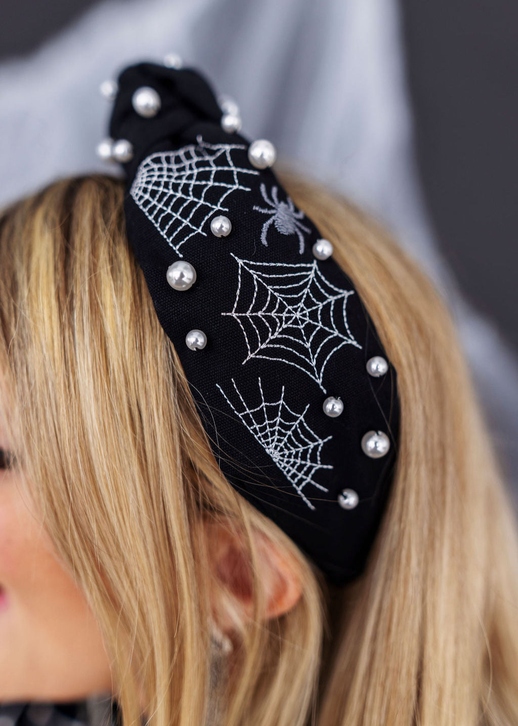 Pearl Webs Spider Headband