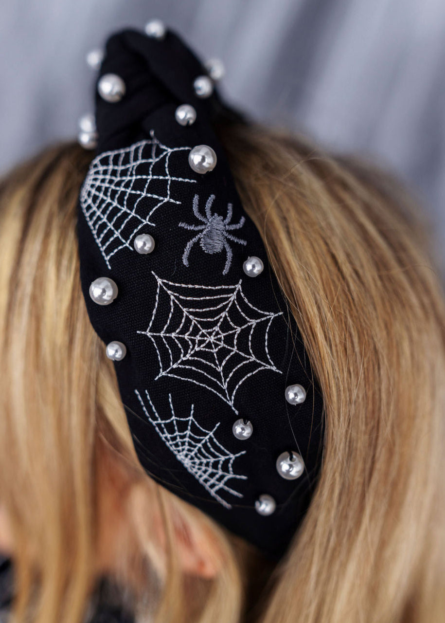 Pearl Webs Spider Headband