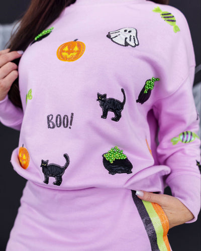 Lavender Spooky Season Sweatshirt