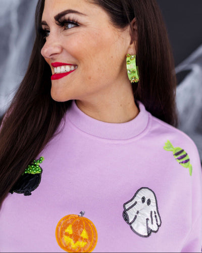 Lavender Spooky Season Sweatshirt