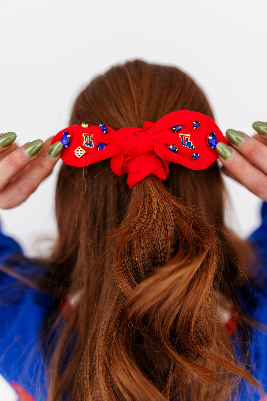 Louisiana Tech Red Logo Bow Scrunchie