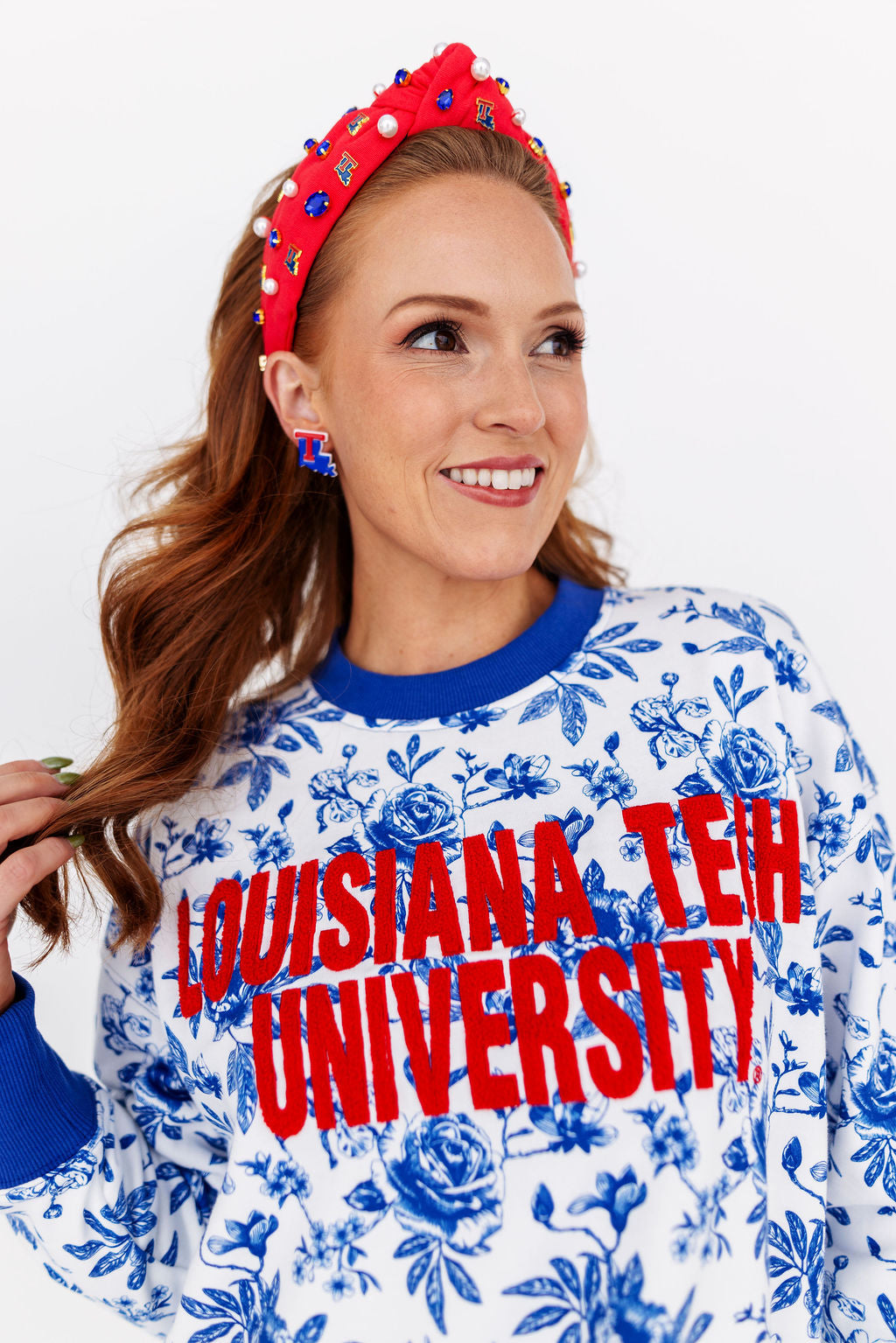 Louisiana Tech Floral Toile Sweatshirt PRE-ORDER (Est. Ship 1/15)