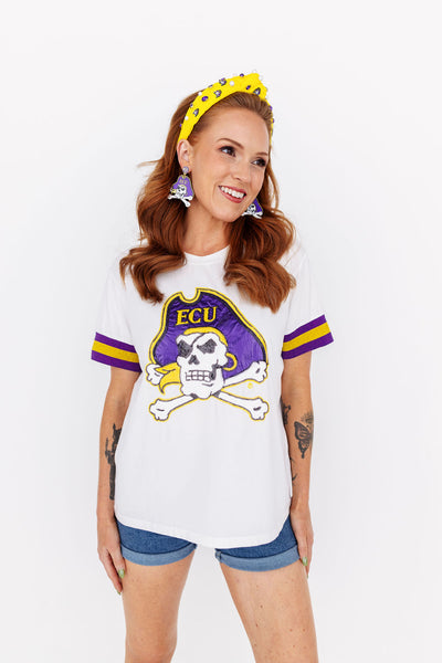 East Carolina Pirate Logo Earrings