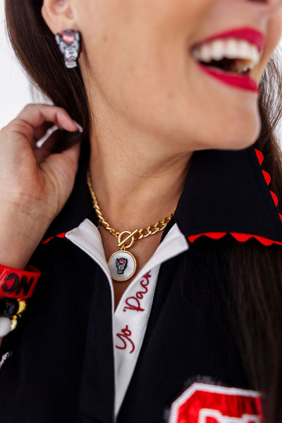 NC State Pearl Pendant Necklace