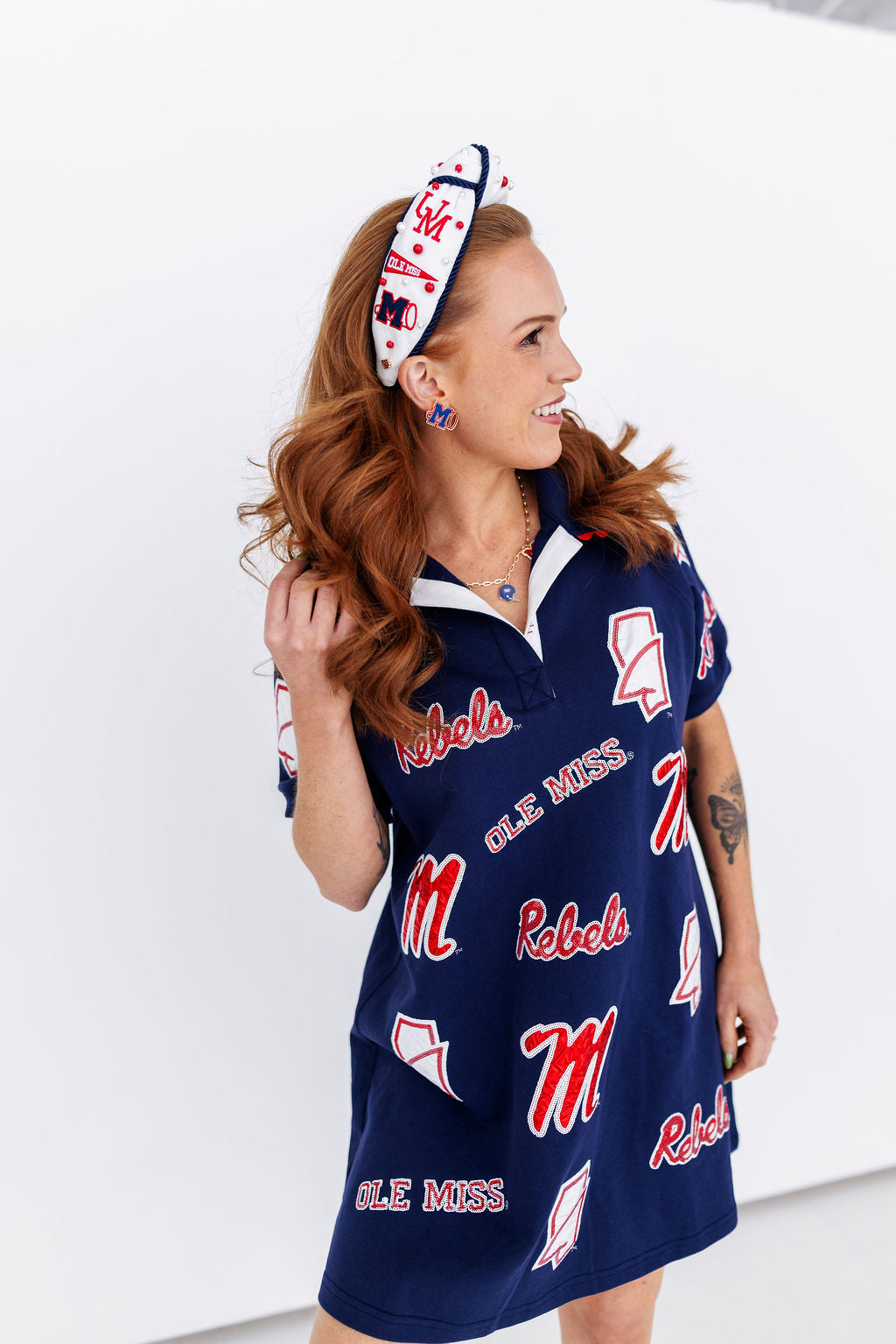 Ole Miss Logo Patch Dress