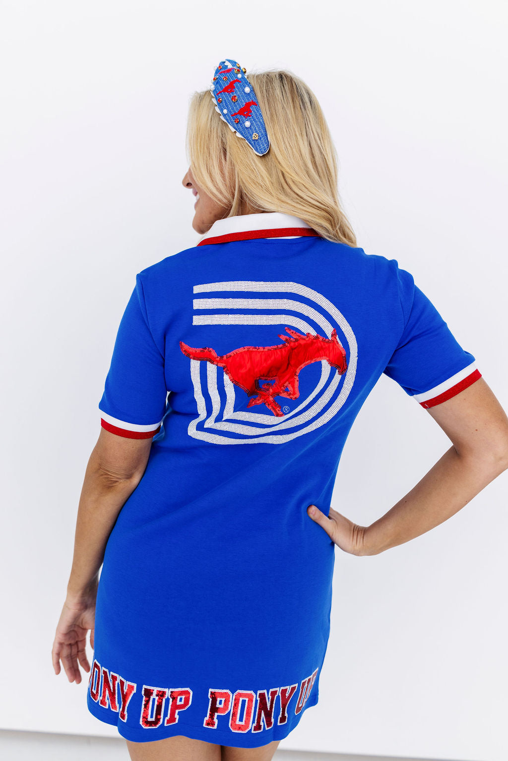 SMU BC Club Dress with Mustang
