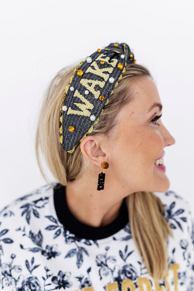 Wake Forest Adult Size WAKE FOREST Cross Stitch Headband