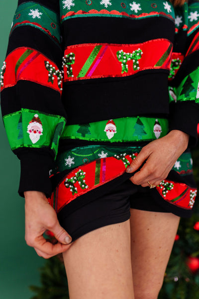 BC Christmas Ribbon Stripe Skirt/Skort