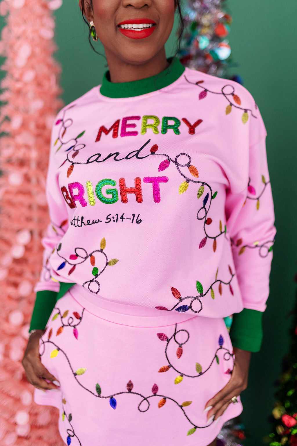 Merry & Bright Christmas Lights Skirt/Skort