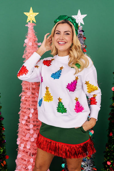 Oh (Colorful) Christmas Trees Sweatshirt