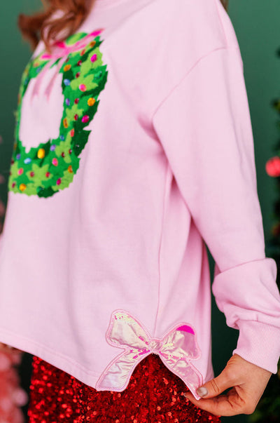 Put a Bow on it Wreath Tunic Sweatshirt