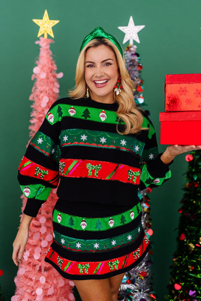 BC Christmas Ribbon Stripe Skirt/Skort