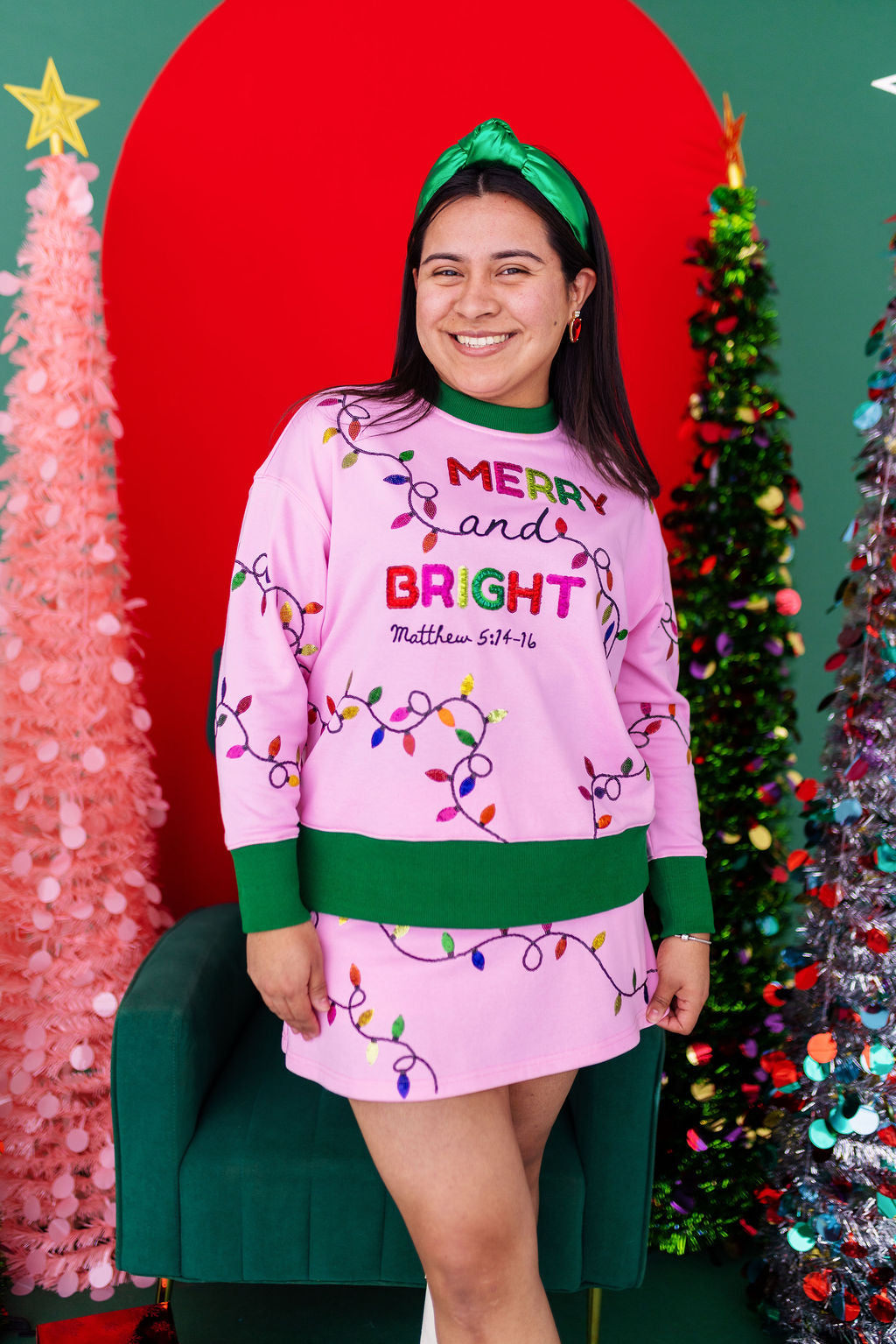 Merry & Bright Christmas Lights Skirt/Skort