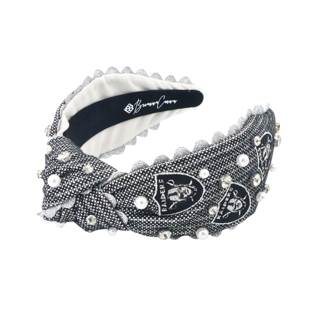 Las Vegas Raiders Adult Cross Stitch Headband