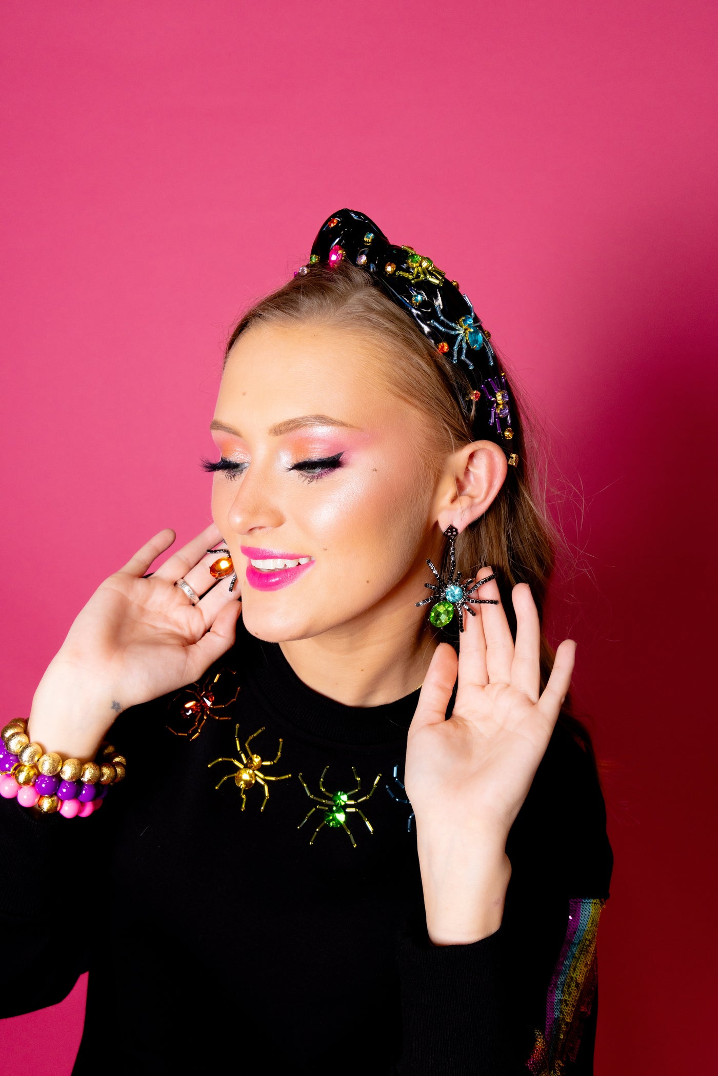 Rainbow Spiders Earrings