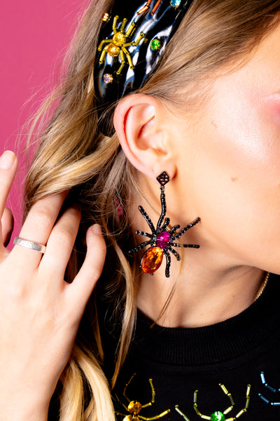 Rainbow Spiders Earrings