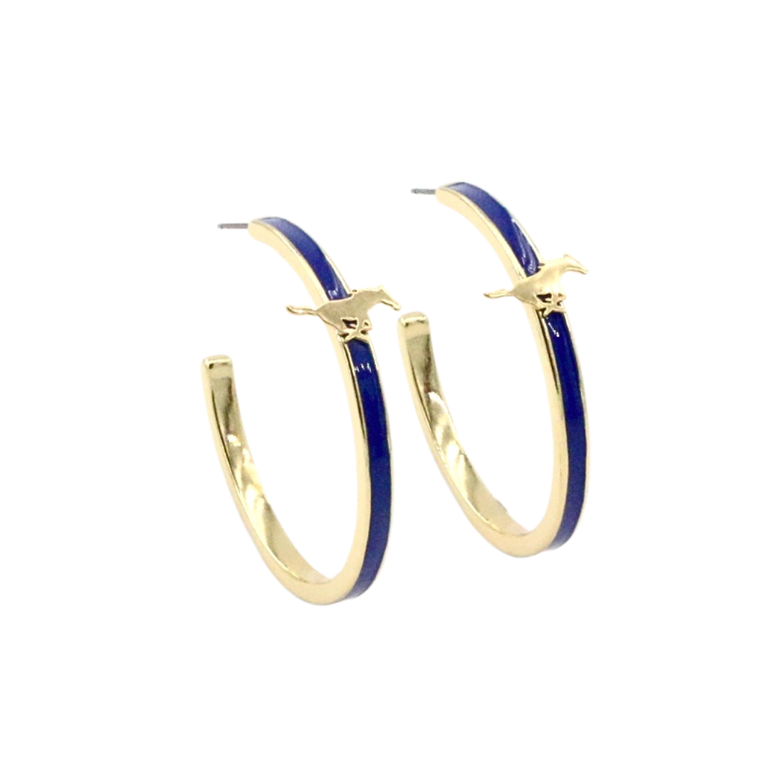 SMU Logo Hoop Earrings