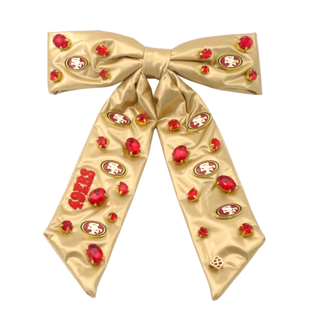 San Francisco 49ers Gold Bow Barrette