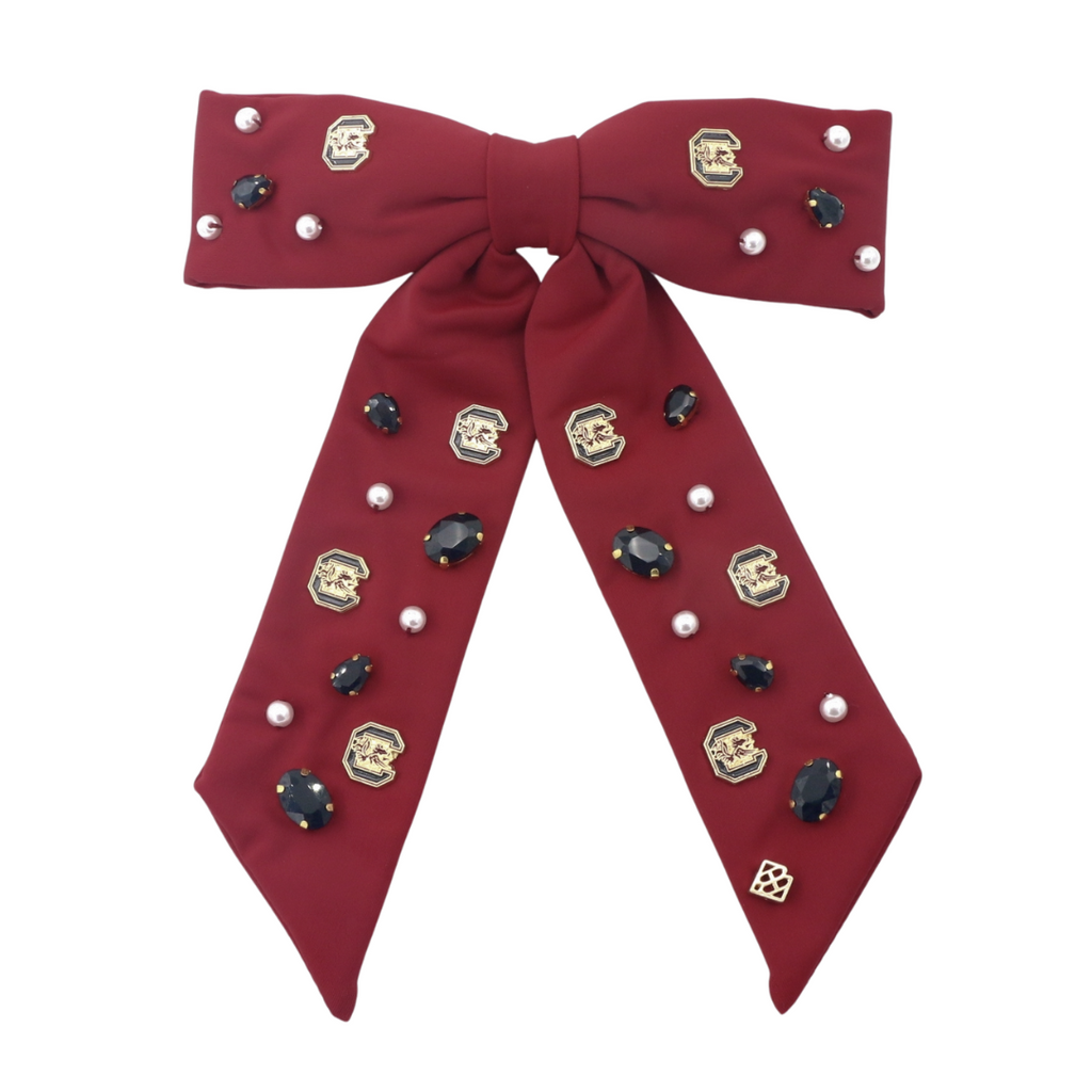 NEW BRIANNA CANNON women\'s university of south carolina barrette bow in garnet Brianna Cannon Seattle Seahawks Bow Barrette main image 3