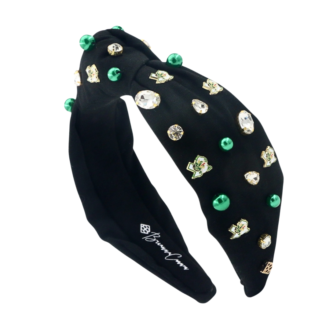 Adult Size Southlake Carroll Logo Headband With Pearls and Crystals