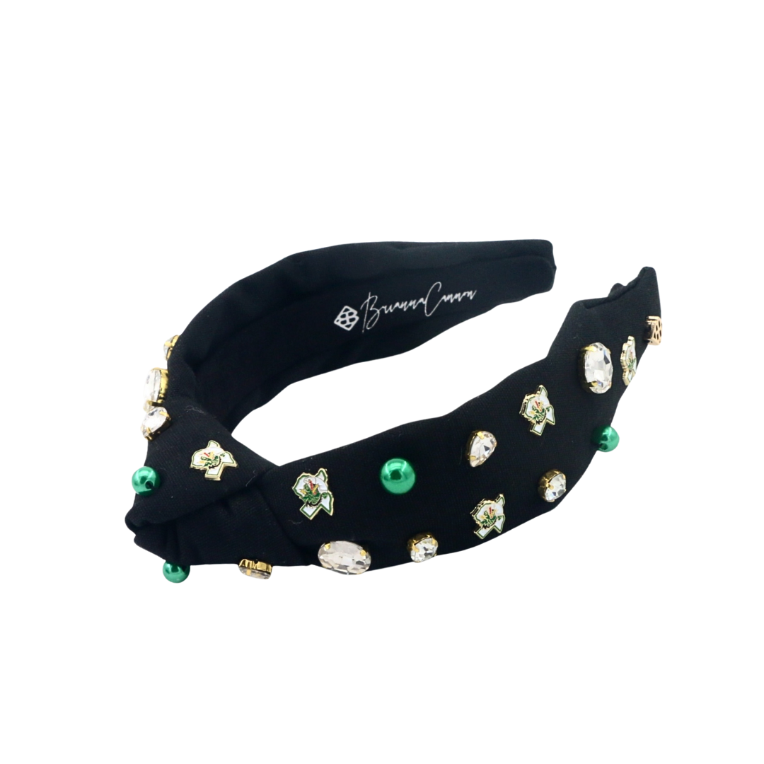 Child Size Southlake Carroll Logo Headband With Pearls and Crystals