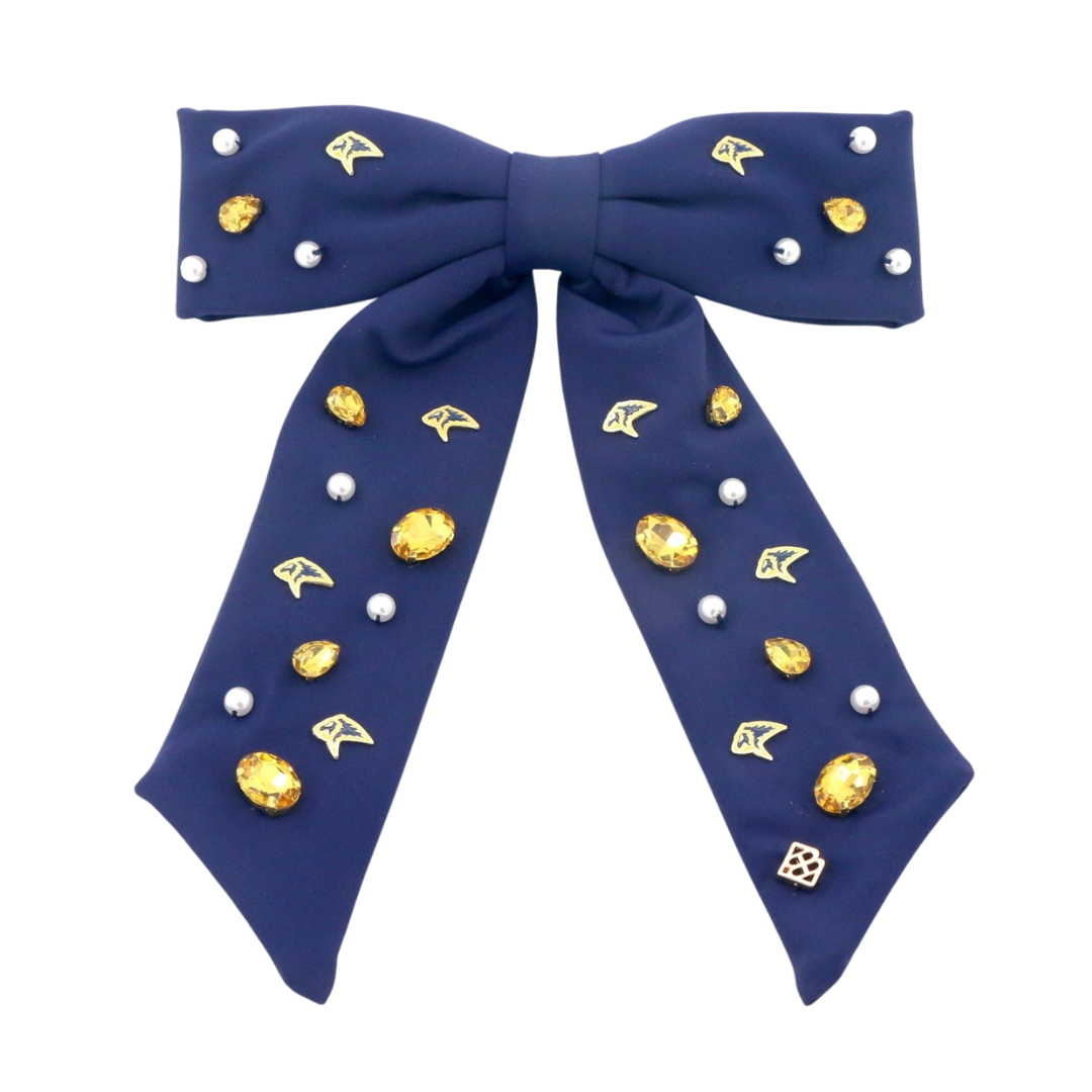 Navy PCA Bow  Barrette