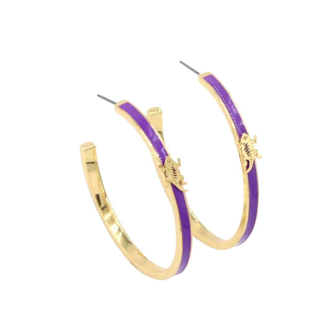 TCU Logo Hoop Earrings – Brianna Cannon