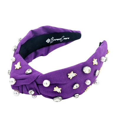 Purple TCU Logo Headband