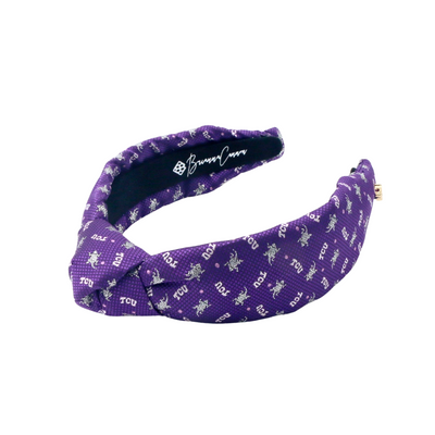 TCU Child Size Purple Woven Headband