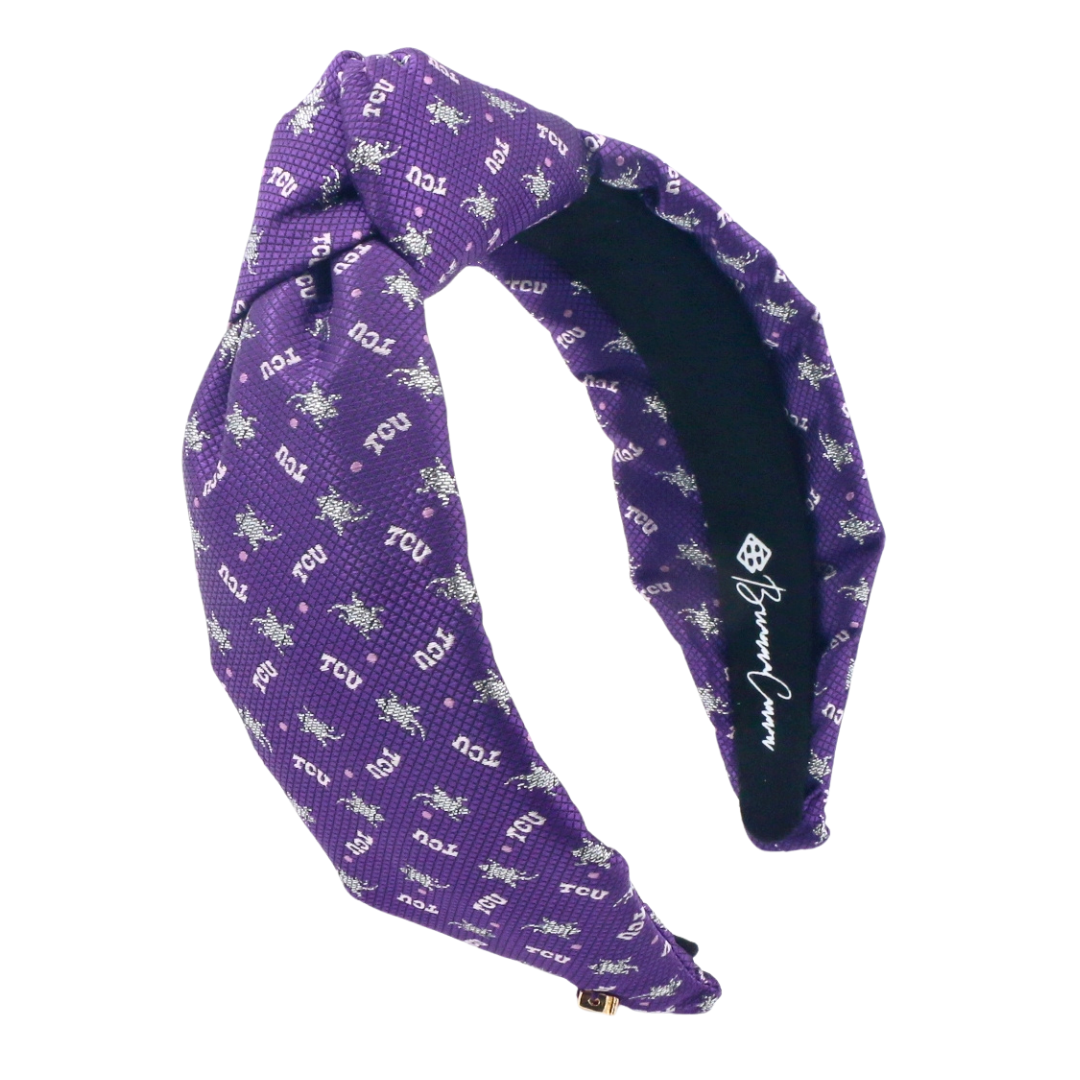 TCU Adult Size Purple Woven Headband