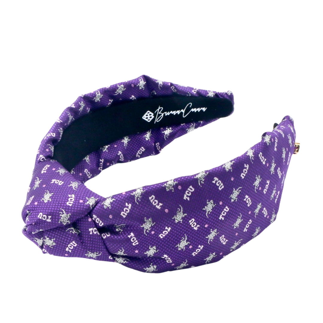 TCU Adult Size Purple Woven Headband