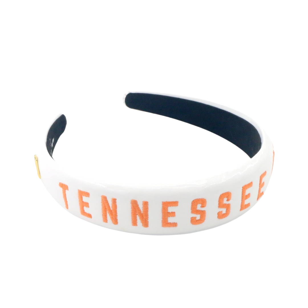 University of Tennessee White Thin Embroidered Headband