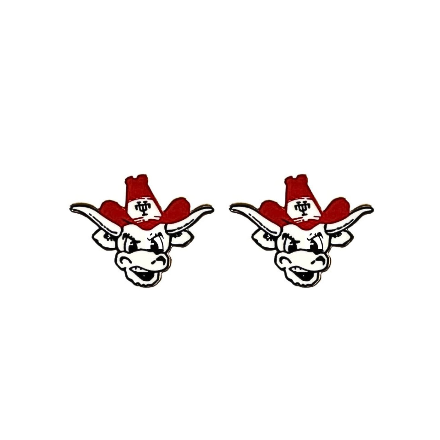 College Vault Texas Mascot Stud Earrings