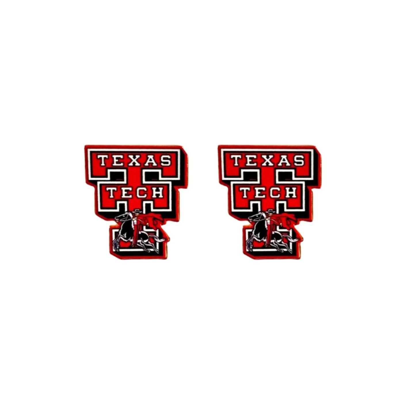 College Vault Texas Tech Logo Stud Earrings