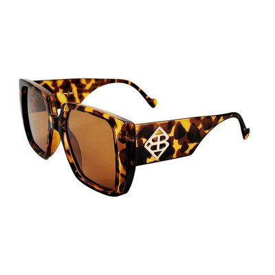Totally Tortoise BC Square Sunglasses with Polarized Lenses