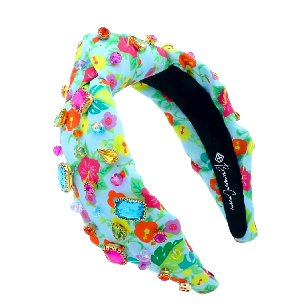 Adult Size Tropics Floral Headband With Crystals